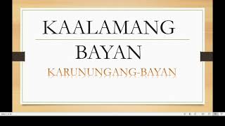 KAALAMANG BAYAN KARUNUNGANG BAYAN Filipino 7 Week 2 Quarter 3 [upl. by Annaoj]