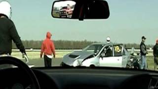 Big HPDE Crash at Pocono East Course Driving School on 5506 [upl. by Kristine]