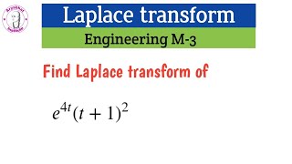 Laplace transform  Laplace transform engineering mathematics 3 [upl. by Ettelrats]