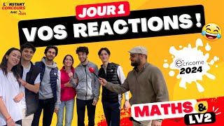 CONCOURS ECRICOME 2024  VOS REACTIONS MATHS  LV2 [upl. by Chae585]