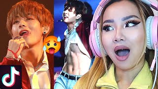 THATS SO HOT 😍BTS THIRST TRAP TIKTOKS 🥵  REACTION [upl. by Esinwahs]