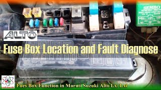 Maruti Suzuki Alto Lx Fuse Box Location and Fault Diagnose [upl. by Otsirc]