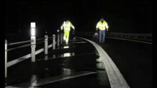 Retro reflection wetnight performance of type II thermoplastic road marking [upl. by Abbate]