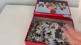 Galison Charlie Brown Peanuts Christmas 1000 Piece Jigsaw Puzzle Review [upl. by Akinet]