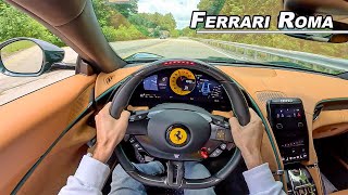 Ferrari Roma  612hp V8 Twin Turbo Coffee Run POV Binaural Audio [upl. by Ronn300]