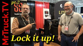 S5 locks affordable trailer locks came to the NATDA convention locking both coupler and set bolts [upl. by Ellocin]