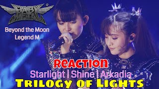 BabyMetal  Trilogy of Lights Starlight Shine Arkadia  Legend M Reaction [upl. by Lainahtan]