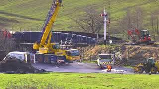 NYMR  Goathland Bridge 24 amp 25 update with Ainscough Crane [upl. by Costello]