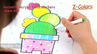 ZColors New Acrylic Marker 608 [upl. by Annaerdna]