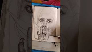 Eyes that Speak A Portrait graphite art youtubeshorts emoyional sketch howtodraw illustration [upl. by Esej]