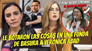 BOTARON LAS COSAS EN UNA FUNDA DE BASURA A VERONICA ABAD  CAUSA DIVISION LA LEY ANTIPILLOS DE NOBOA [upl. by Lopes]