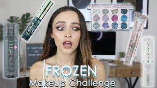 I FROZE MY MAKEUP  Full Face of Frozen Makeup omg [upl. by Oluap]