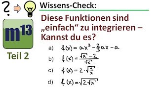 Übung Stammfunktionen quoteinfacherquot Funktionen bestimmen Teil 2 [upl. by Ehcsrop]