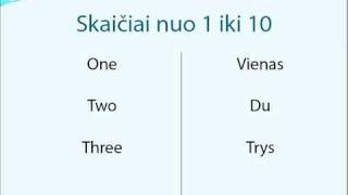 Anglų kalbos pamokos skaičiai nuo 1 iki 10 [upl. by Ellerahc]