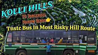 🚌TNSTC KOLLI HILLS TRAVEL VLOG 70 Hairpin Bends Risky Route😮 Arupaleeshwarar Kovil  Naveen Kumar [upl. by Niatsirhc]