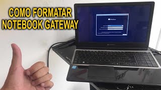 Como Formatar notebook Gateway [upl. by Moria]