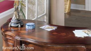 Exton Square Half Round Secretary Desk by Ashley Furniture [upl. by Aened506]