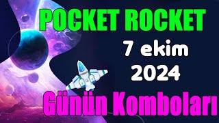 POCKET ROCKET Telegram Botu 7 EKİM Günlük Kombo Kartları  daily jackpot [upl. by Jada]