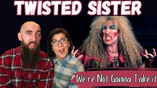 Twisted Sister  Were Not Gonna Take it REACTION with my wife [upl. by Narok]