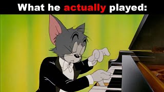 Pianos are Never Animated Correctly Tom and Jerry [upl. by Aerdnna]