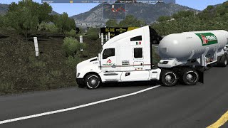 DOBLE PIPA CON GASOLINA PEMEX Kenwoth T680 en carreteras de México American Truck Simulator [upl. by Yllom760]