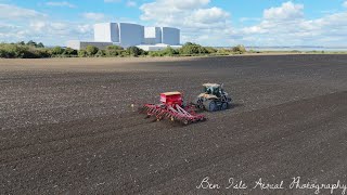 Vaderstad Rapid 800S pulled by a Cat MT765C [upl. by Yeldah]