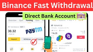 binance withdrawal to bank account  how to withdraw money from binance [upl. by Aizek383]