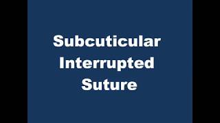 Subcuticular Interrupted Suture Duke Univ [upl. by Ttocserp466]