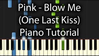 Pink  Blow Me One Last Kiss Sheets  Tutorial How to Play on Piano [upl. by Zanahs]