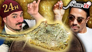 24 HORAS cocinando RECETAS de SALTBAE de ORO 🔥 TOMAHAWK DE ORO de NUSRET [upl. by Grishilda]