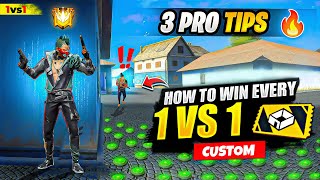 3 Best Tips and Tricks To Win Every 1 Vs 1 Custom Room  Free Fire Pro Tips  FireEyes Gaming [upl. by Ballinger]