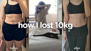 How I lost 10kg 22lbs  70kg ➡️ 60kg  my diet routine for weight loss [upl. by Loralyn616]