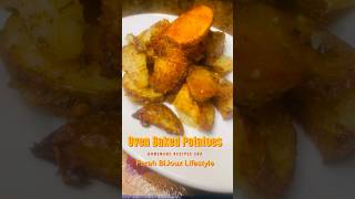 OVEN BAKED POTATOES  FULL VIDEO ON MY CHANNEL potato food foodie baking quickandeasy [upl. by Adnara239]