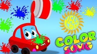 Canción de color  Rimas para niños  aprender colores  Little Red Car  Nursery Songs  Color Song [upl. by Tedman]