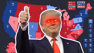 2024 Election Map Prediction Based On Current Polls  Trump vs Biden February 2024 [upl. by Eelidnarb]