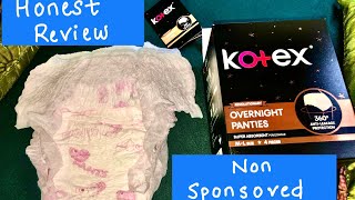 Unboxing and Review of Kotex Overnight Panties ML size [upl. by Eidda830]