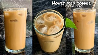 Easy Iced Honey Latte With Instant Coffee Recipe [upl. by Mariande]