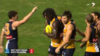 West Coast v North Melbourne  The last two minutes  AFL [upl. by Purington89]