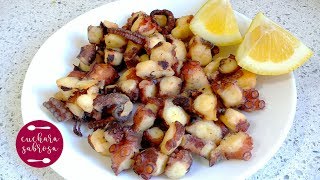 PULPO FRITO  CUCHARA SABROSA [upl. by Anerul489]