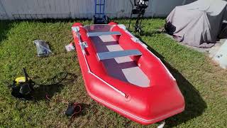 Saturn CB330 inflatable boat unboxing and setup [upl. by Willy]