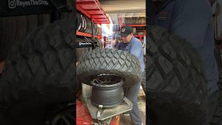 Installing a 37x1250r17 tires [upl. by Aisorbma375]