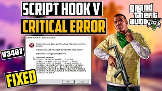 How to Fix Script hook V Critical Error  GTA V December 2024 Update Error Fix [upl. by Wilhelmine356]