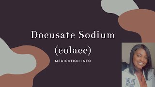 Docusate sodium solace  counseling video [upl. by Anicnarf]