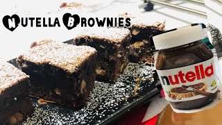 Secret behind yummy Nutella Brownies  Easy Nutella brownies recipe  Legendary Nutella Brownies [upl. by Tilney490]