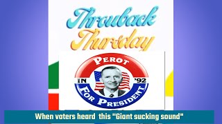 TBT Ross Perot in 1992 Presidental Debate wBush amp Clinton quotA Giant Sucking Sound Going Southquot [upl. by Clere432]