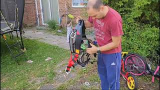 Bungee trampoline in my garden testing [upl. by Thora246]