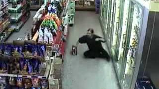 Funny DRUNK GUY falling all over the place at 711 [upl. by Swehttam161]