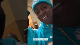 Rick Ross amp Flo Rida Wish Trick Daddy A Happy Birthday at Miami Dolphins Football Game rickross [upl. by Taggart]