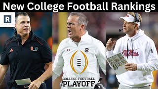 NEW Top 25 College Football Rankings  Change In College Football Playoff Picture [upl. by Trelu876]