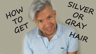 How to get SILVER or GRAY hair Как окрасить волосы в серый серебряный седой в домашних условиях [upl. by Eniawd543]